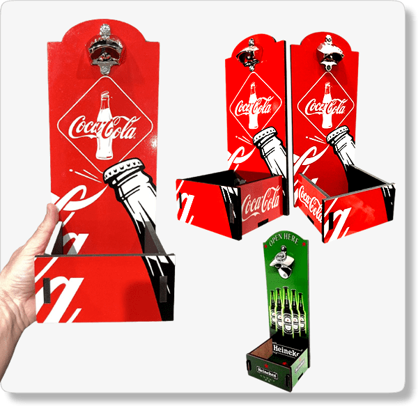 Caixa Abridor Coca-Cola - Heineken